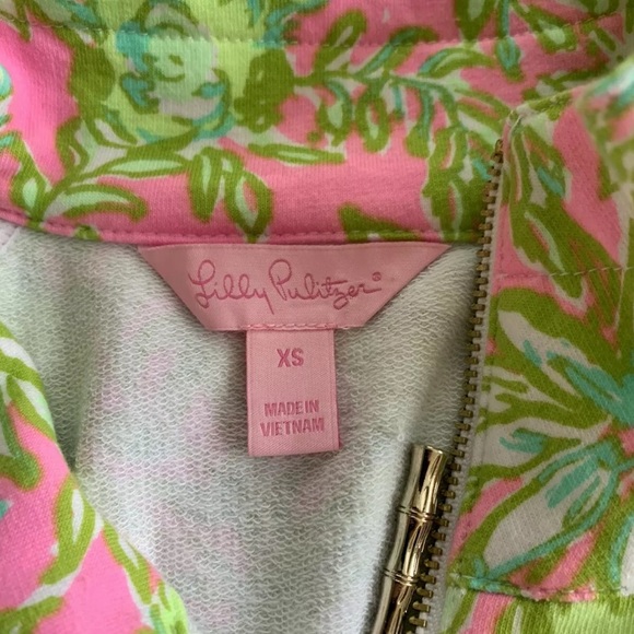 Lilly Pulitzer Skipper With Lace Pop Up Chimply Chic  XS Green Monkey Popover - Picture 3 of 4